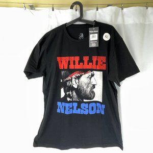 Willie Nelson XL t-shirt, Black, Red, Blue, White, NWT, never worn